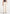 Renee - Denim & Leather Straight Leg Jeans - Cream/Brown