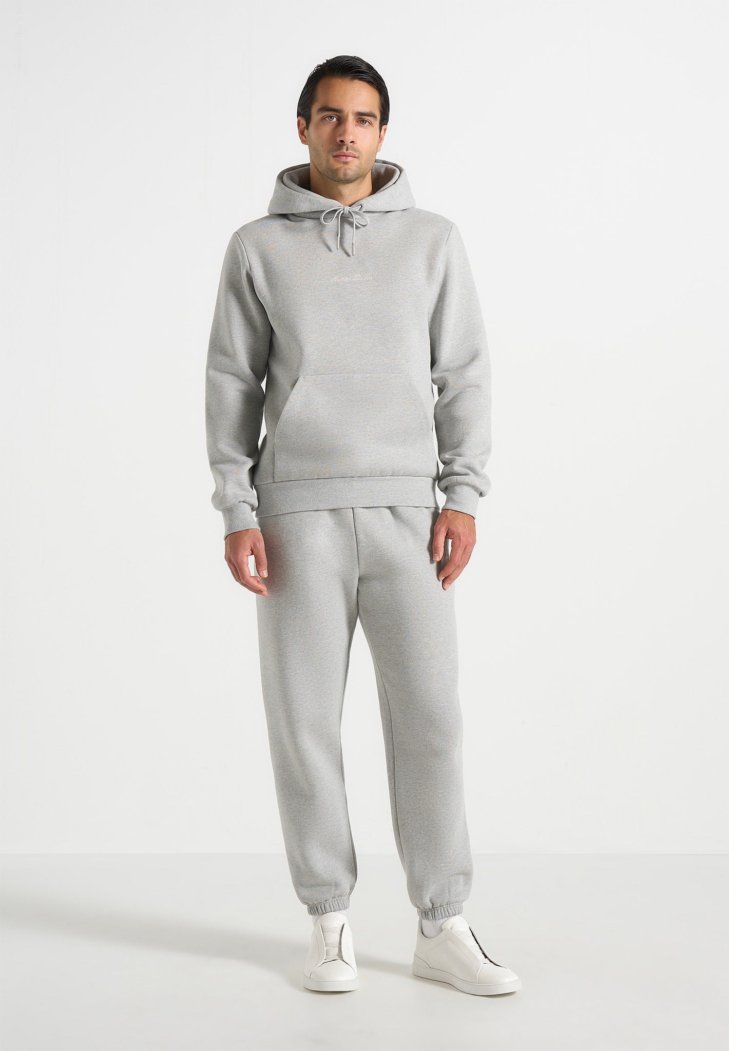 Gustave - Signature Regular Fit Hoodie - Marl Grey 