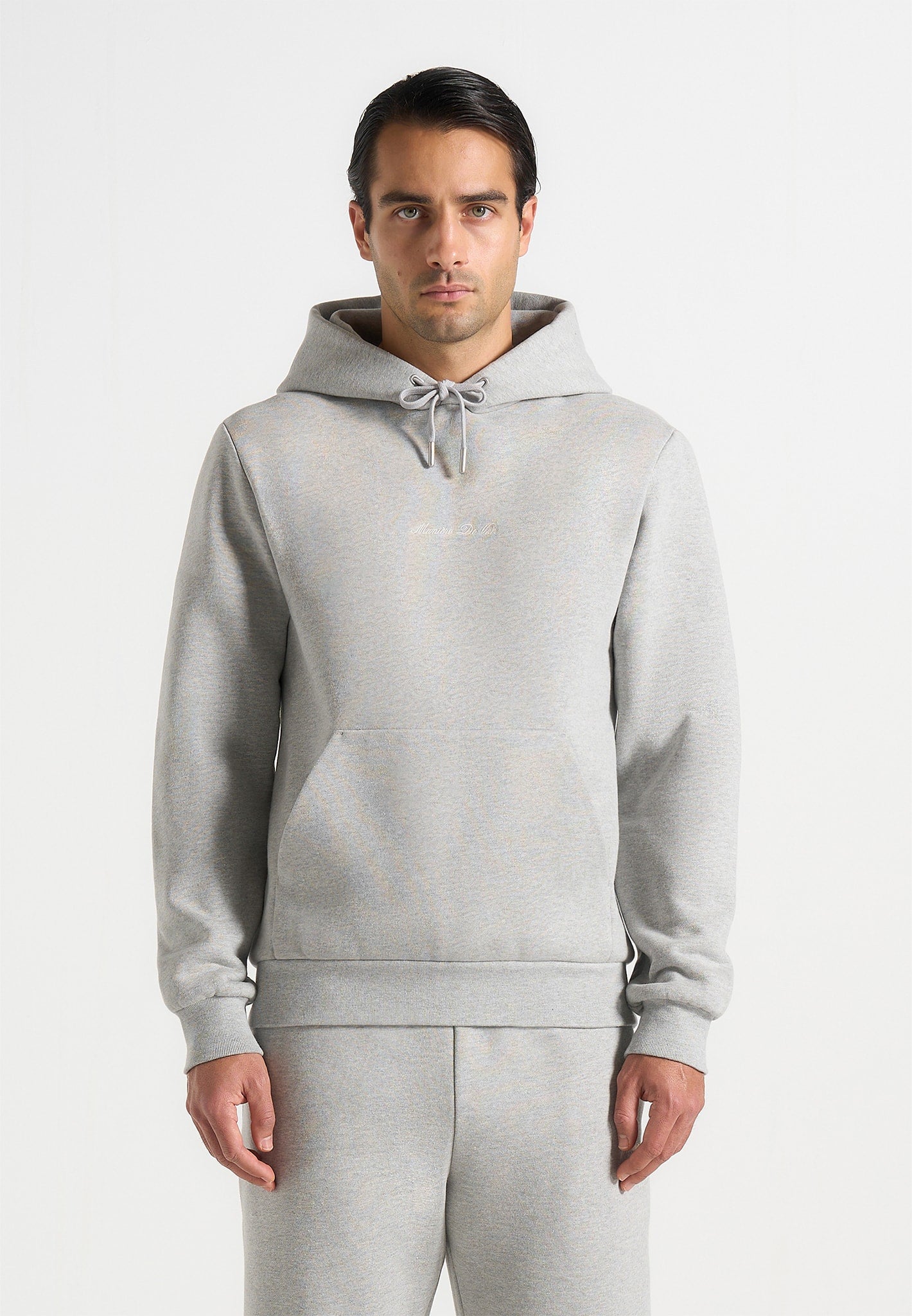 JS004 - Signature Regular Fit Hoodie - Marl Grey