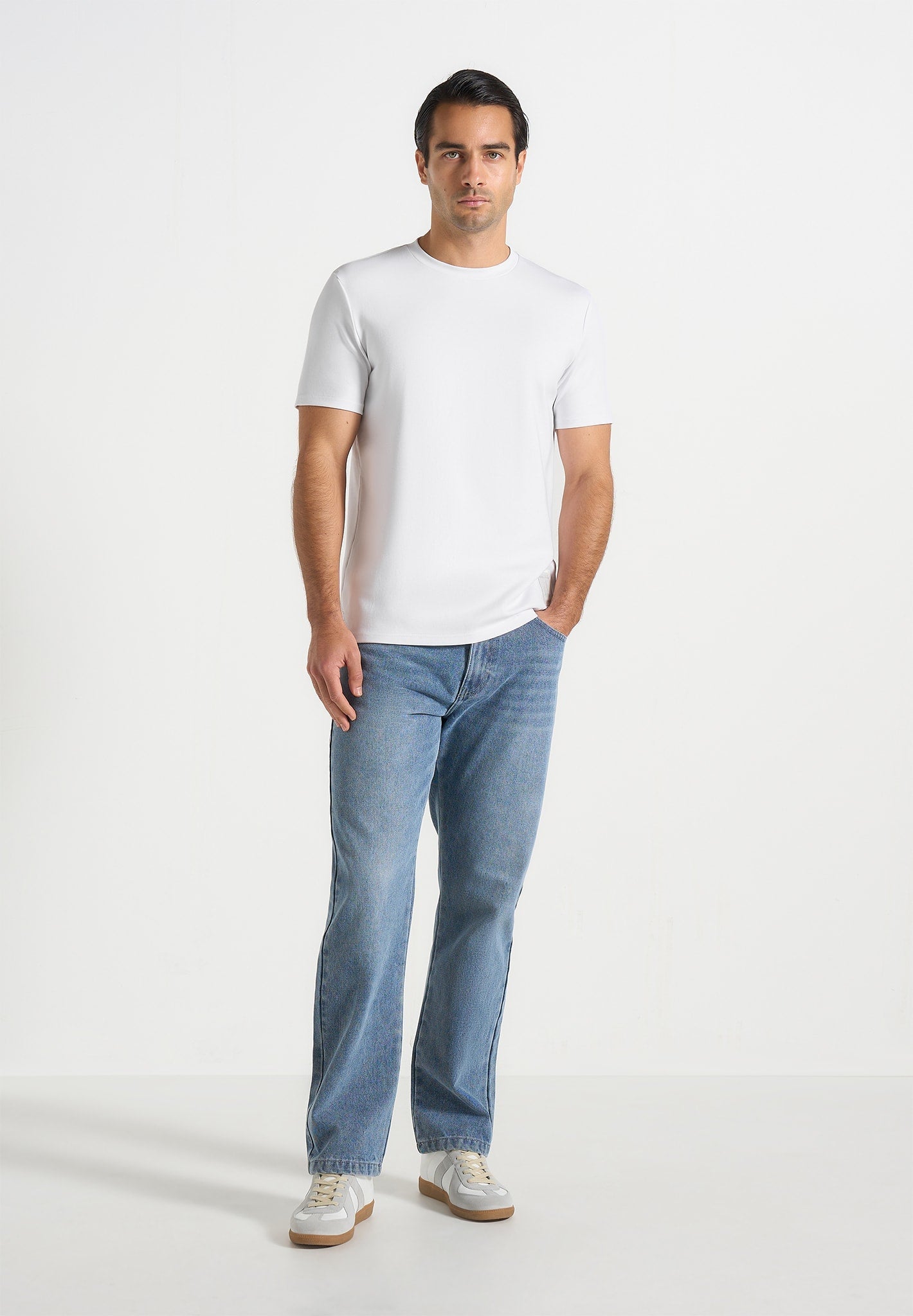 Matteo - Regular Fit Cotton T-Shirt - White 