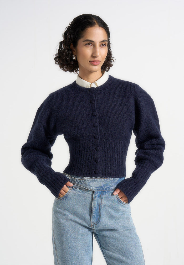 mayla-knitted-cinch-waist-cardigan-navy