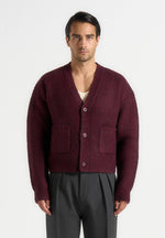 charlie-unisex-knitted-cardigan-wine-red