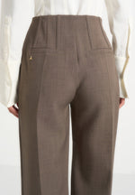 Rafaela - Corset Waist Tailored Pants - Taupe