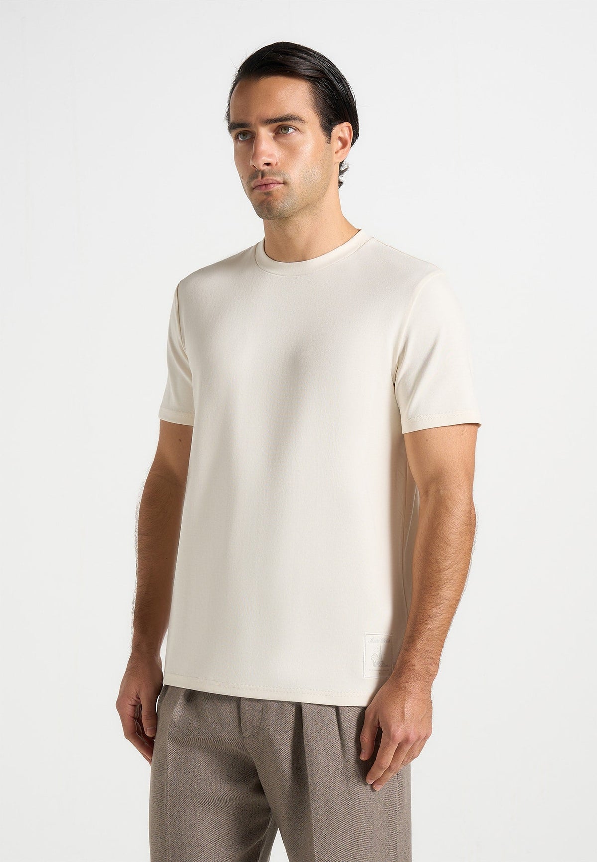 TS002 - Regular Fit Cotton T-Shirt - Cream