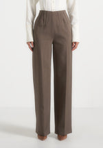 Rafaela - Corset Waist Tailored Pants - Taupe