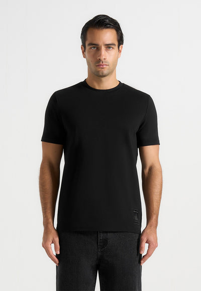 Matteo - Regular Fit Cotton T-Shirt - Black