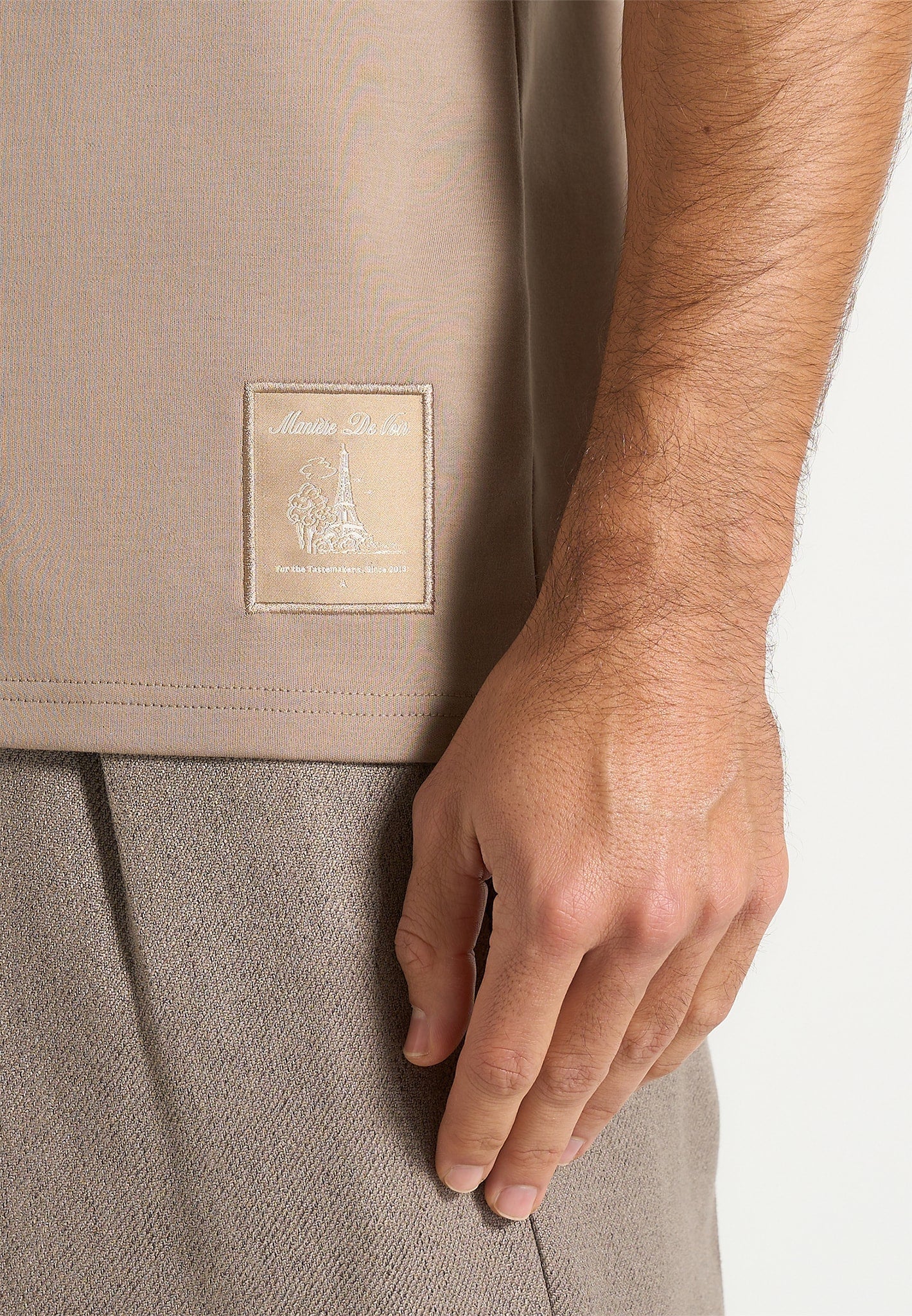 TS002 - Regular Fit Cotton T-Shirt - Taupe
