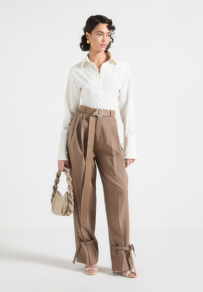 suzanne-tailored-trousers-with-oversized-belt-and-ankle-ties-taupe