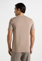 Matteo - Regular Fit Cotton T-Shirt - Taupe