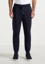 Dion - Neoprene Minimal Tapered Fit Cuffed Joggers - Navy