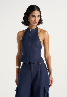claudette-halter-neck-backless-top-indigo