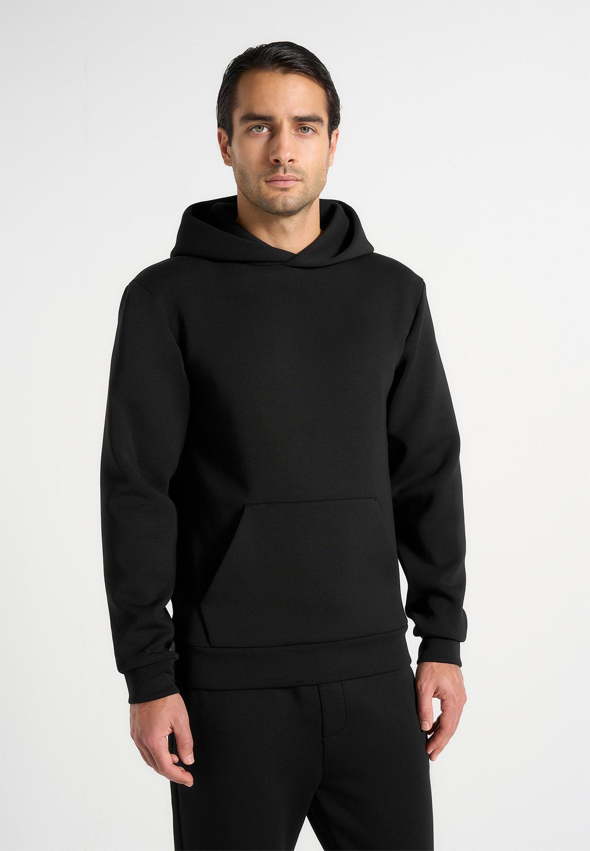js007-neoprene-minimal-regular-fit-hoodie-black