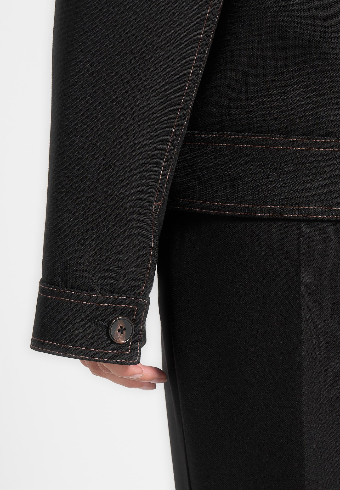 mika-unisex-tailored-double-breasted-jacket-with-contrast-stitch-black