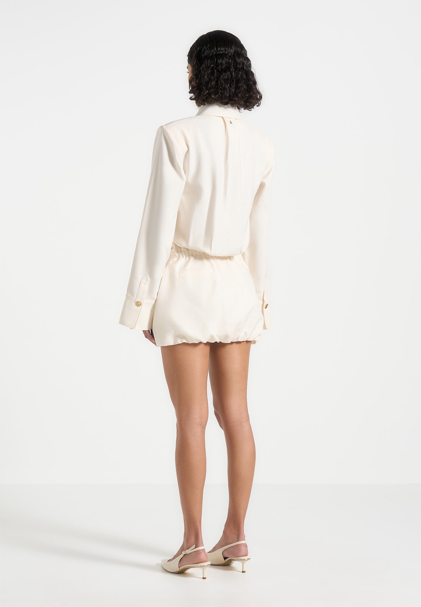 Laure - Cargo Shirt Mini Dress - Cream