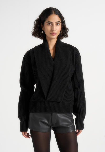 azra-plunge-knit-jumper-black-1
