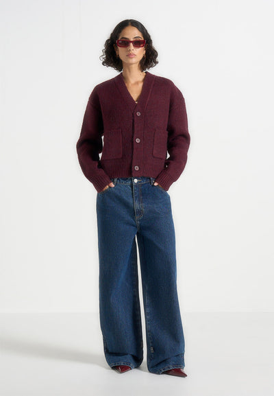 charlie-unisex-knitted-cardigan-wine-red