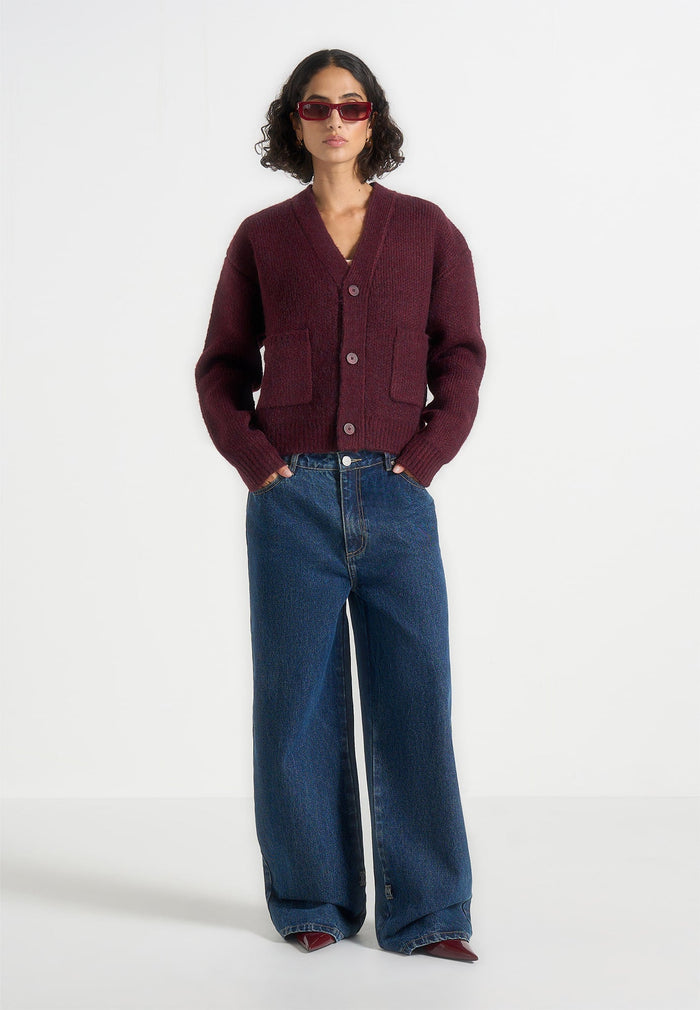 charlie-unisex-knitted-cardigan-wine-red