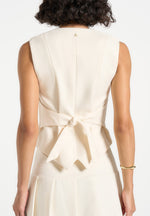 Christine - Tailored Cinch Suit Vest - Off White