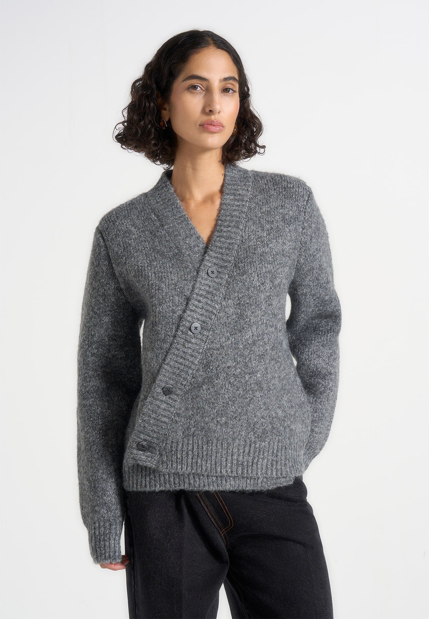 dani-unisex-asymmetric-brushed-knit-cardigan-grey