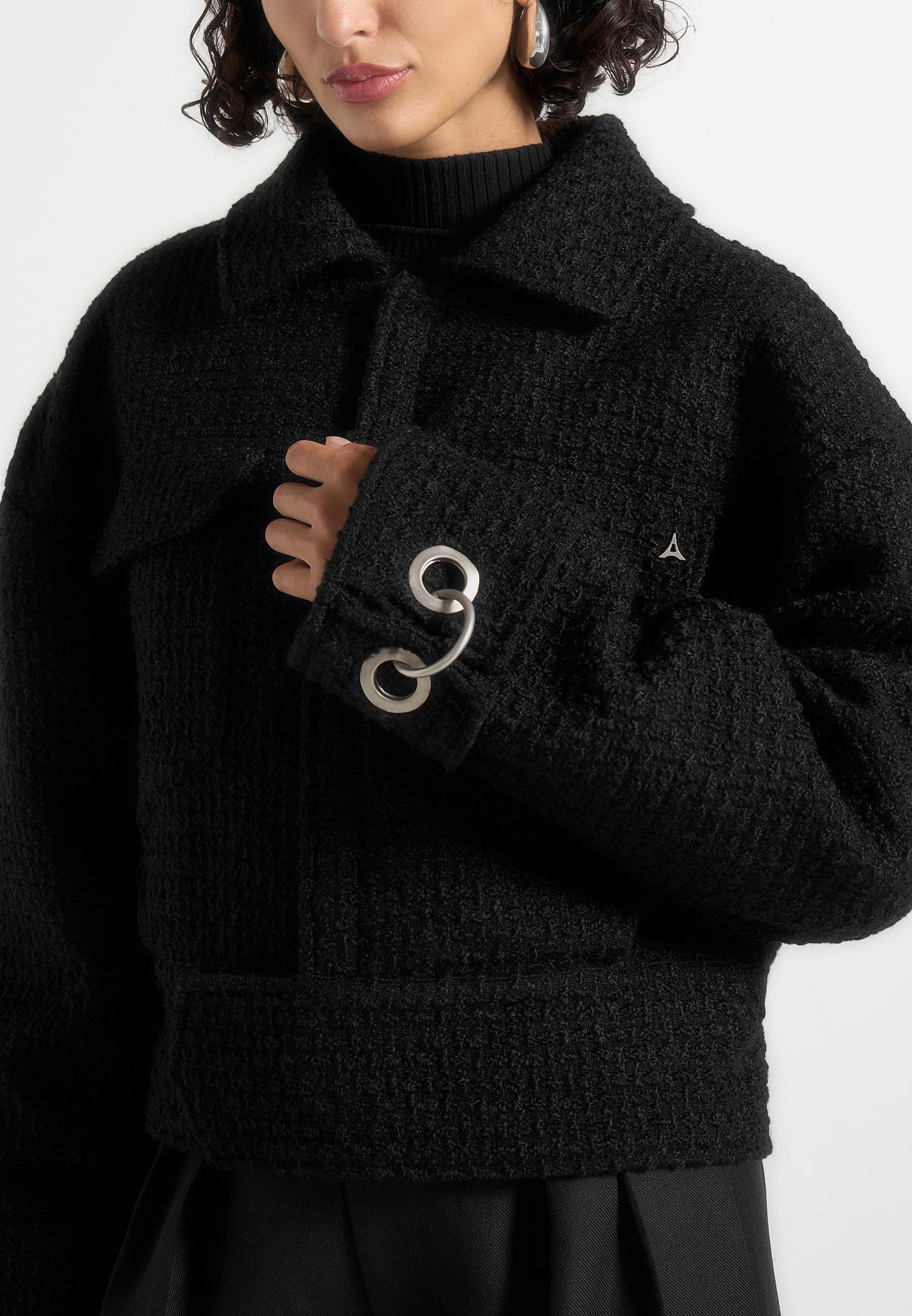 naela-boxy-tweed-jacket-with-cuff-detail-black