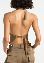 claudette-satin-halterneck-backless-top-dark-olive