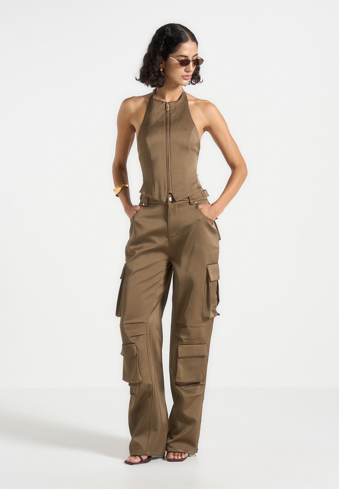 claudette-satin-halterneck-backless-top-dark-olive