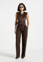 suede-wrap-waistcoat-with-belt-brown