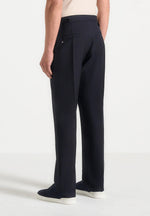 Joseph - Regular Fit Pinstripe Tailored Pants - Navy
