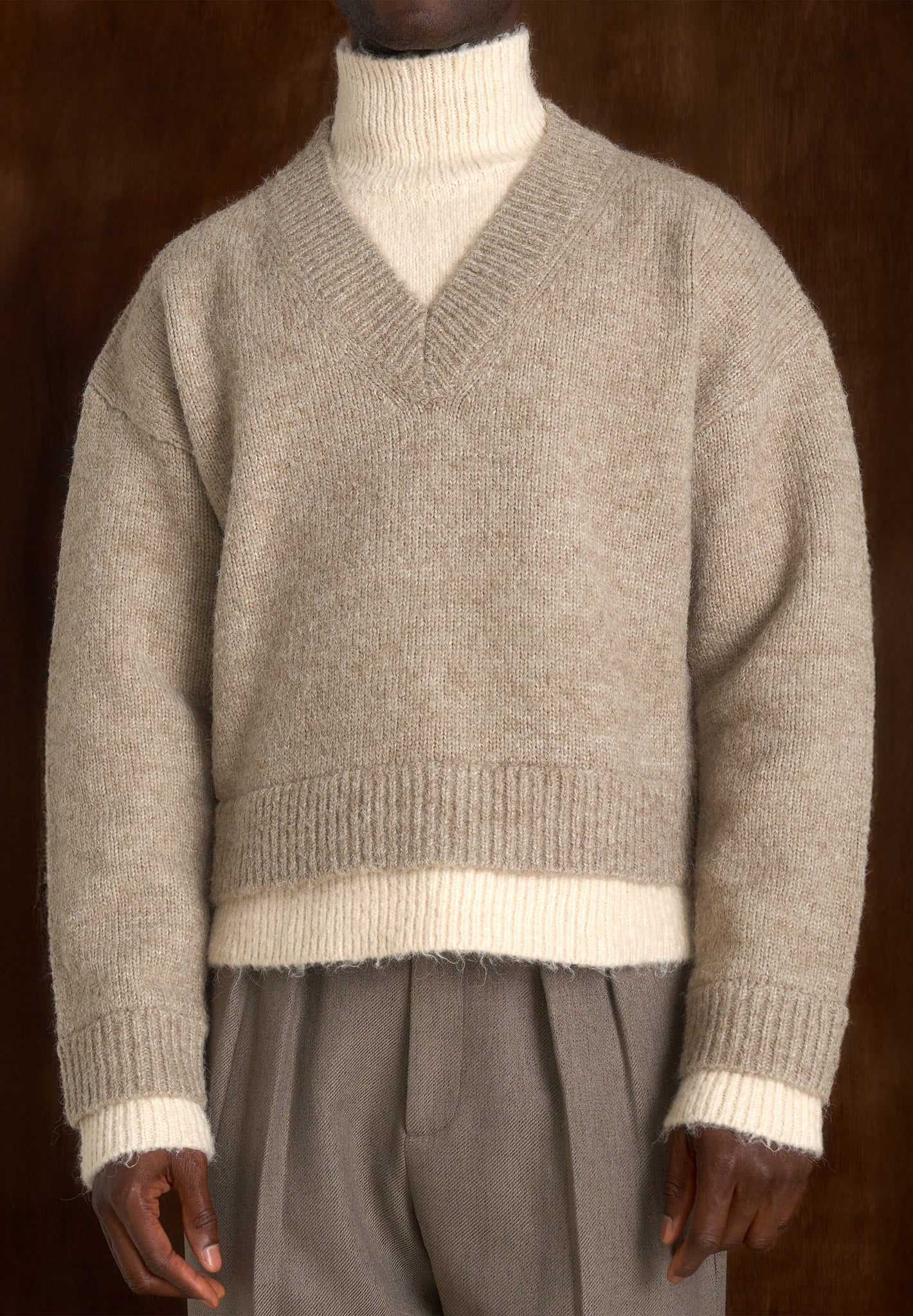 jacques-unisex-double-layer-v-neck-knit-jumper-beige-cream