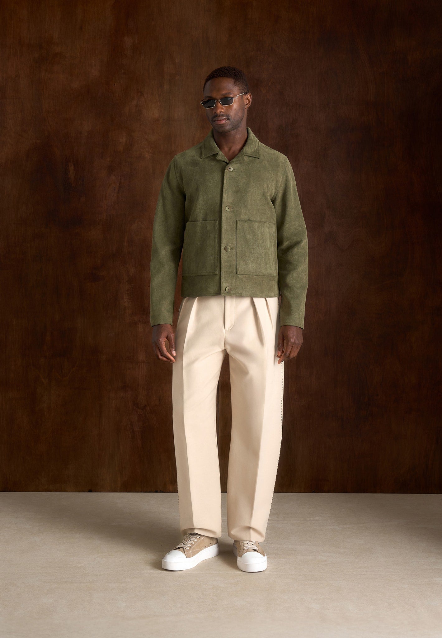 michel-suede-jacket-with-revere-collar-olive