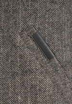 Levi - Herringbone Wool Zip Gilet - Grey