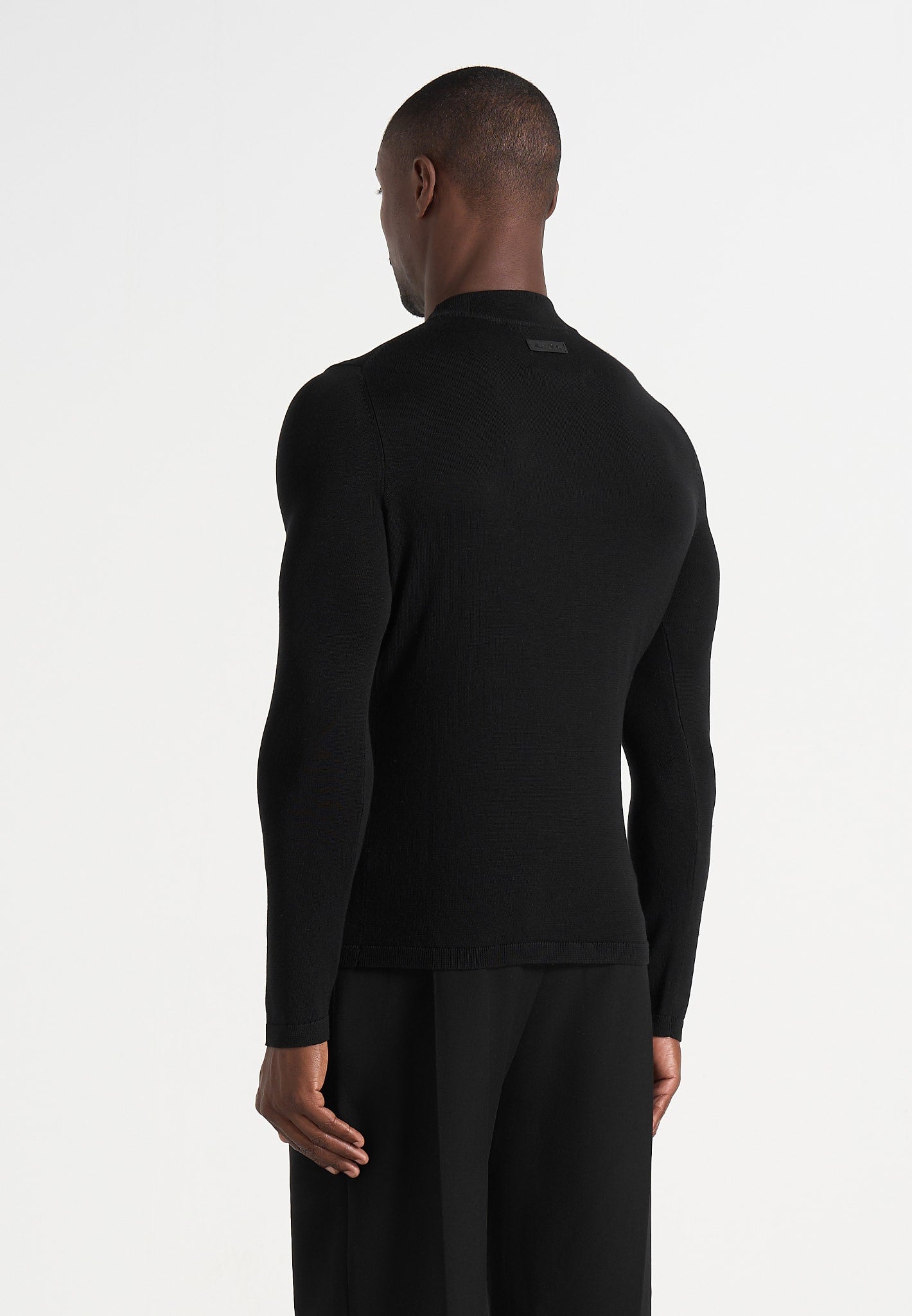 kw003-fitted-mock-neck-wool-blend-jumper-black