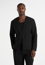 Axel - Minimal Kimono Wool-Blend Blazer - Black