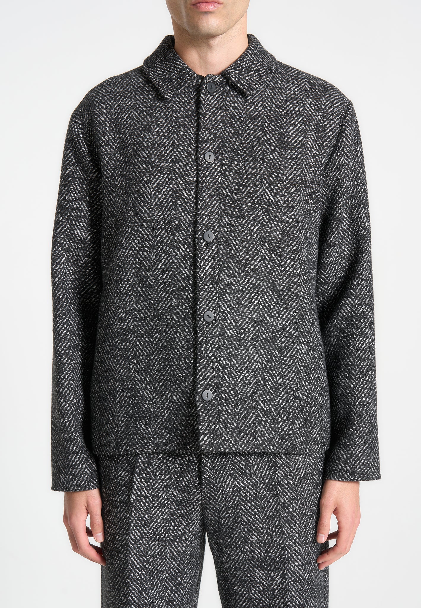 brushed-herringbone-shacket-black