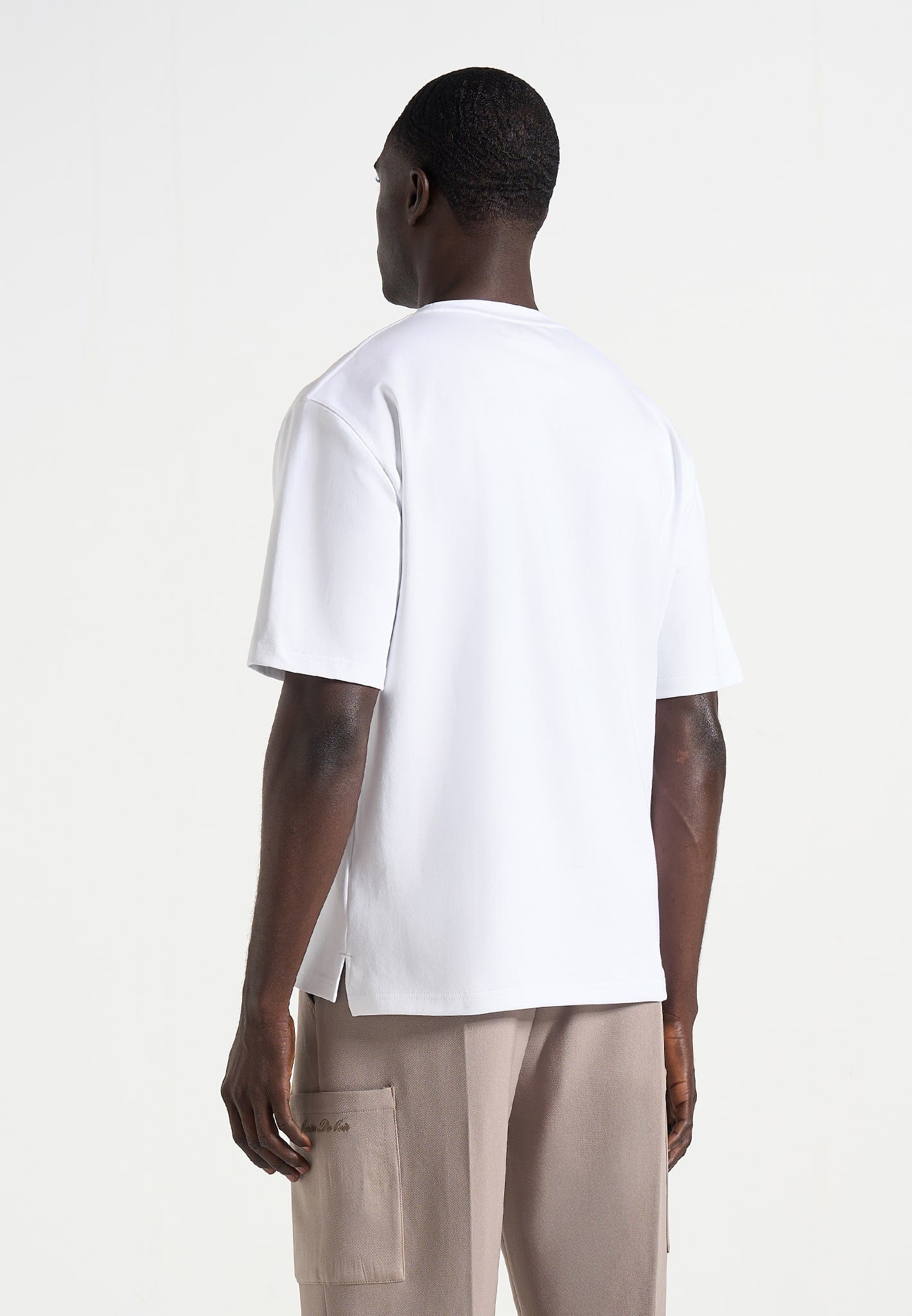 TS001 - Unisex Signature Relaxed fit Cotton T-Shirt - White