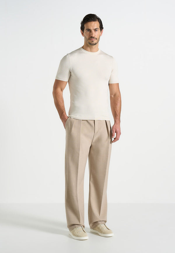 Ellis - Luxe Knitted T-Shirt - Cream