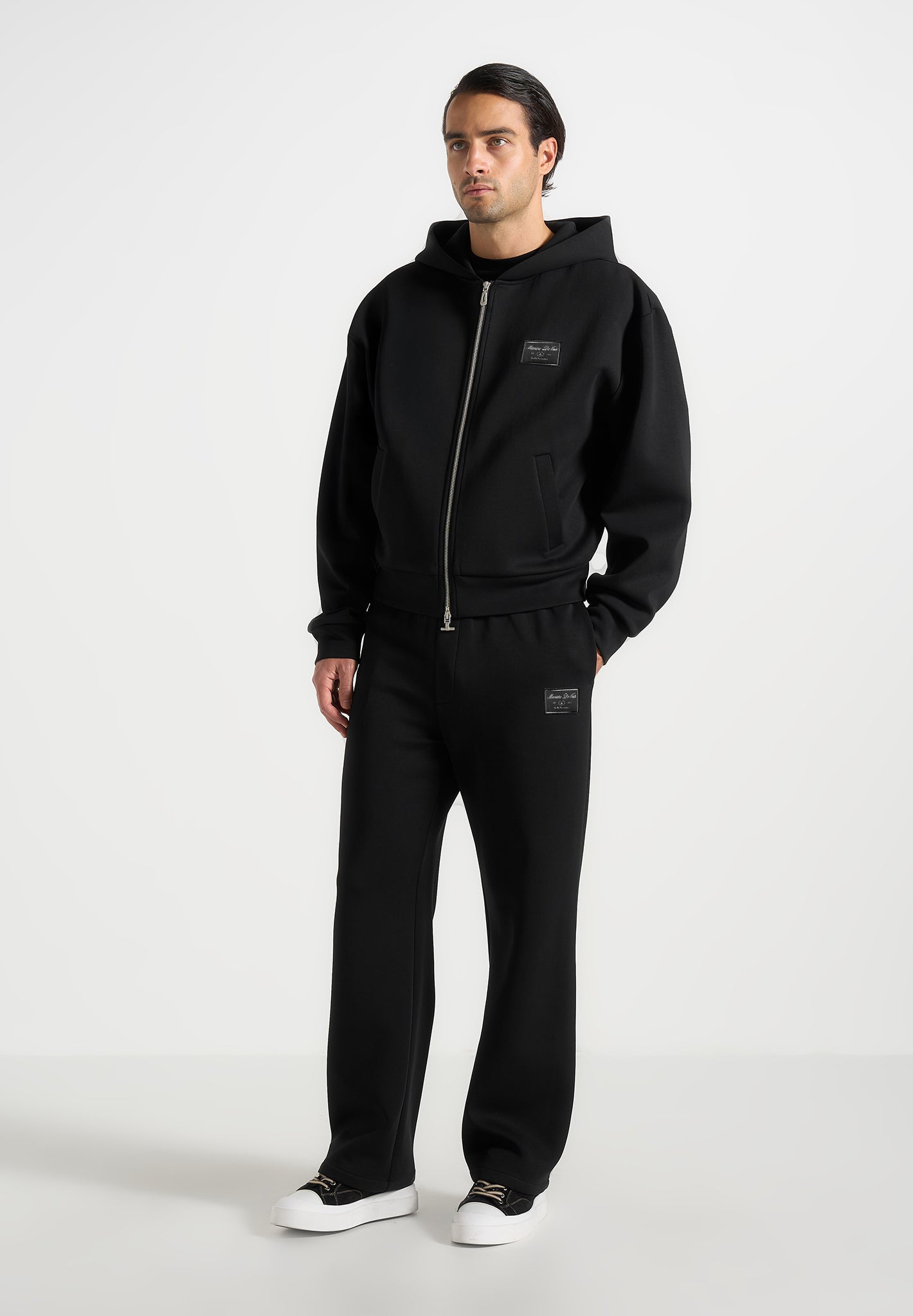 Avery - Unisex Neoprene Relaxed fit Joggers - Black 