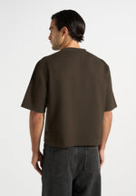 Leon - Boxy Cropped T-Shirt - Olive
