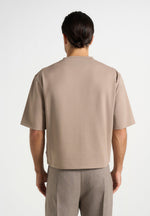 Leon - Boxy Cropped T-Shirt - Taupe
