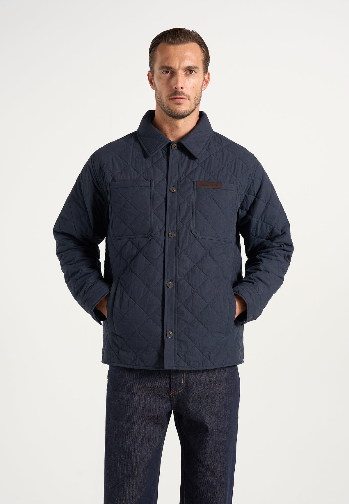 Elias - Quilted Shirt Jacket - Navy
