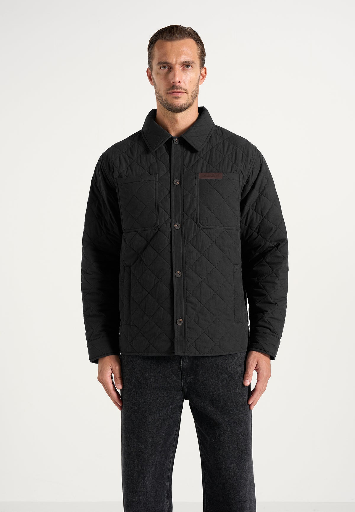 Elias - Quilted Shirt Jacket - Black