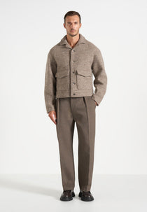 Aurel - Wool Jacket With Revere Collar - Taupe
