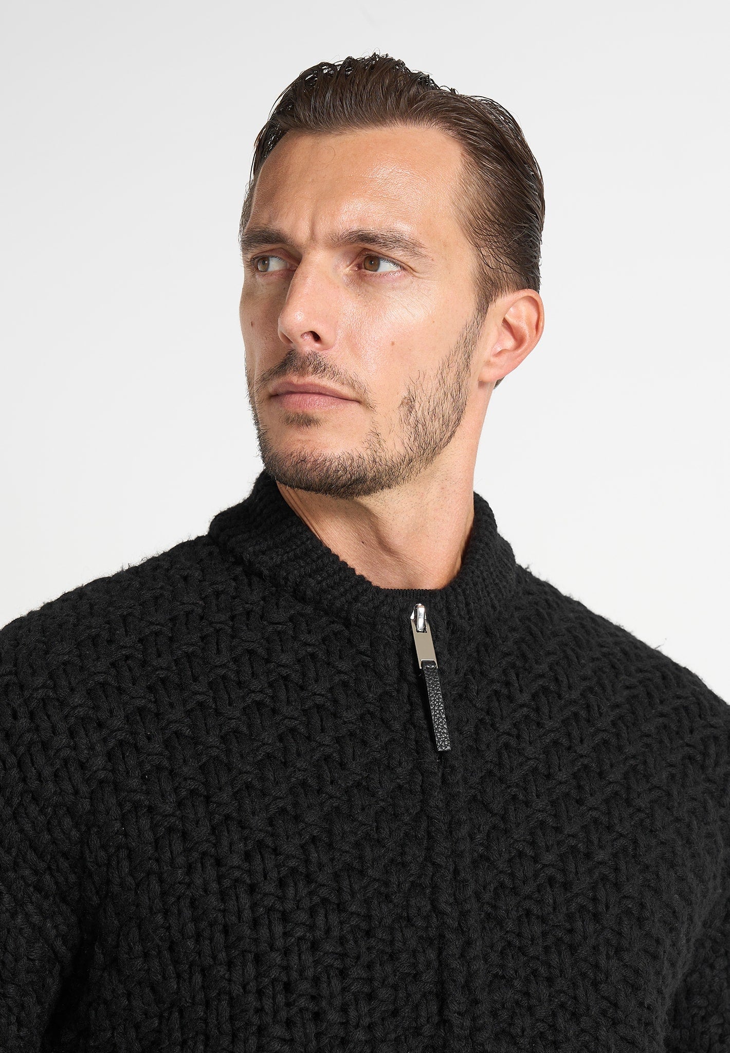 darel-speckled-knit-bomber-jacket-black