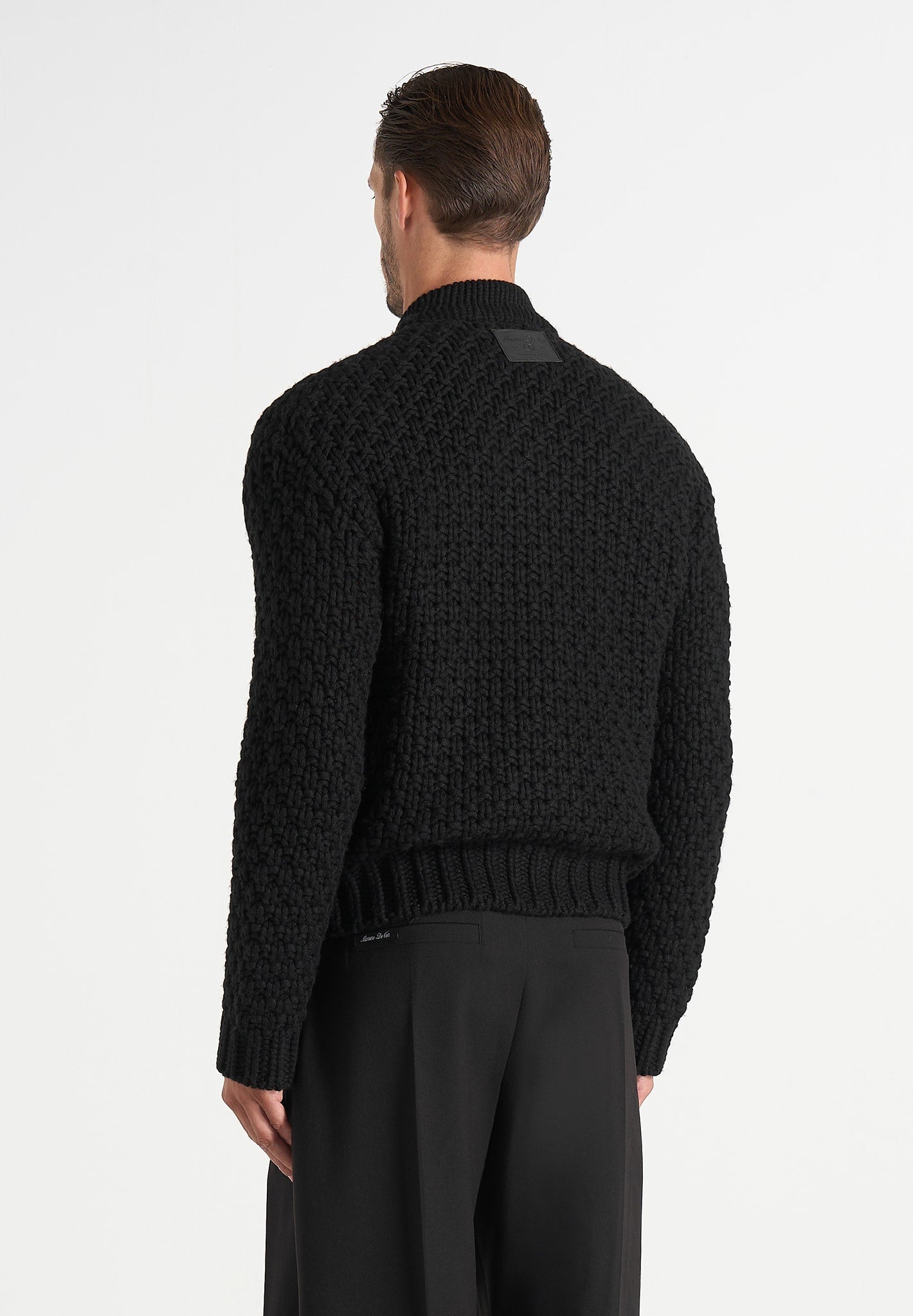 darel-speckled-knit-bomber-jacket-black