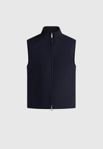 Levi - Zip-Through Wool-Blend Tailored Gilet - Dark Navy