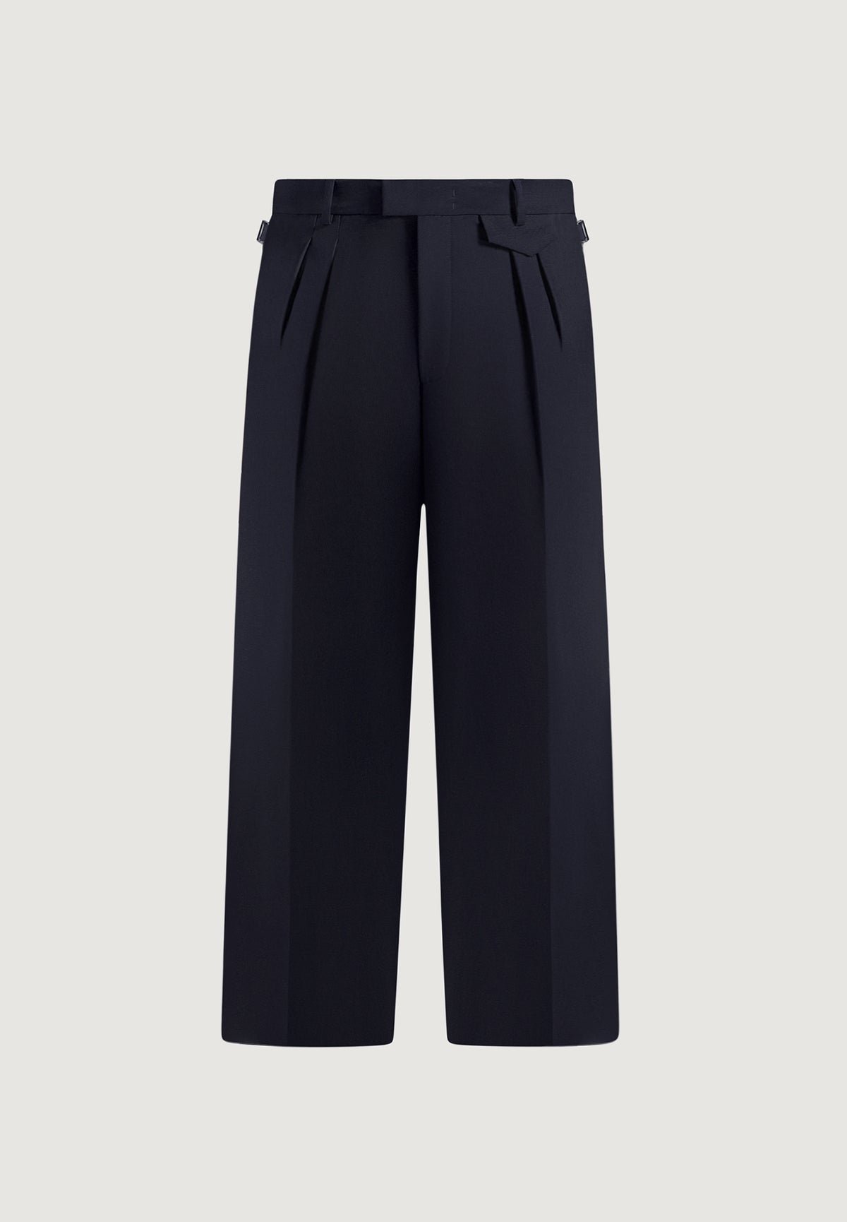Pierre - Twin Pleat Tailored Wool-Blend Pants - Dark Navy