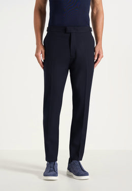 Hubert - Slim Fit Wool-Blend Tailored Pants - Dark Navy