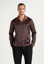 Constant - Satin Overshirt - Brown