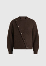 Theo - Asymmetric Brushed Wool-Blend Knit Jumper - Brown