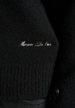 KW001 - Brushed Wool-Blend Knit Signature Jumper - Black